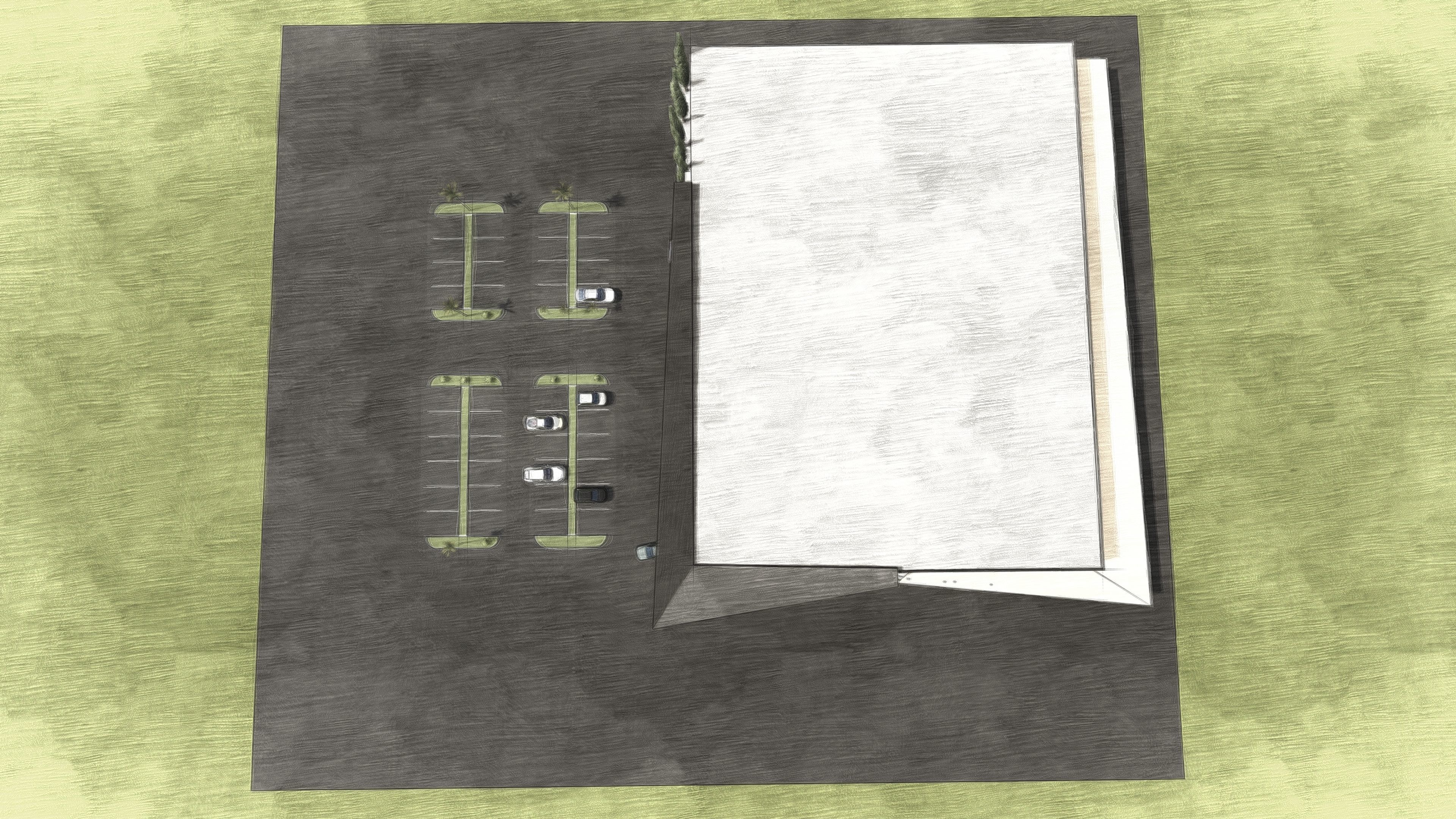 Modern build and Car Service - Sales  3D model_4