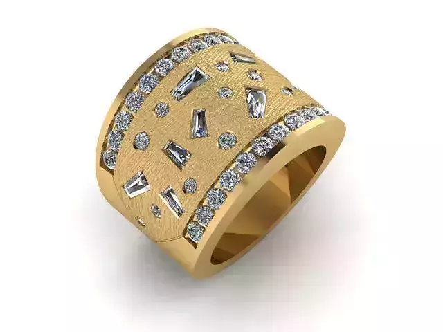 Bib ring different diamonds shape