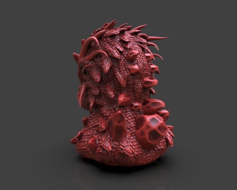 Kaiju Bust 3D print model_2