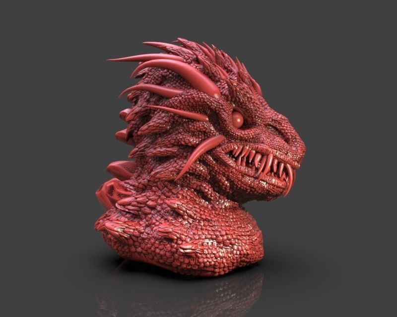 Kaiju Bust 3D print model_4