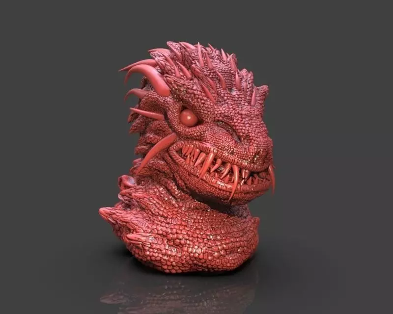 Kaiju Bust 3D print model_0