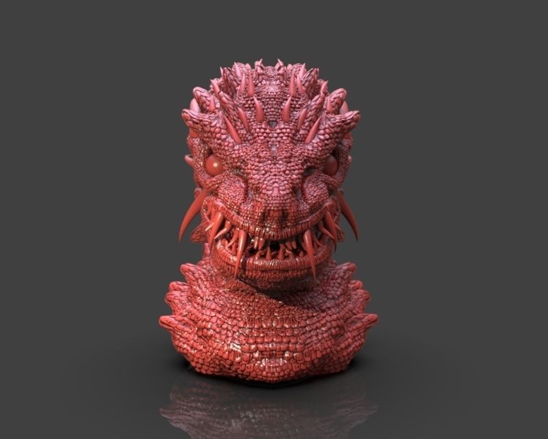 Kaiju Bust 3D print model_1