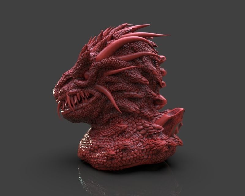 Kaiju Bust 3D print model_5