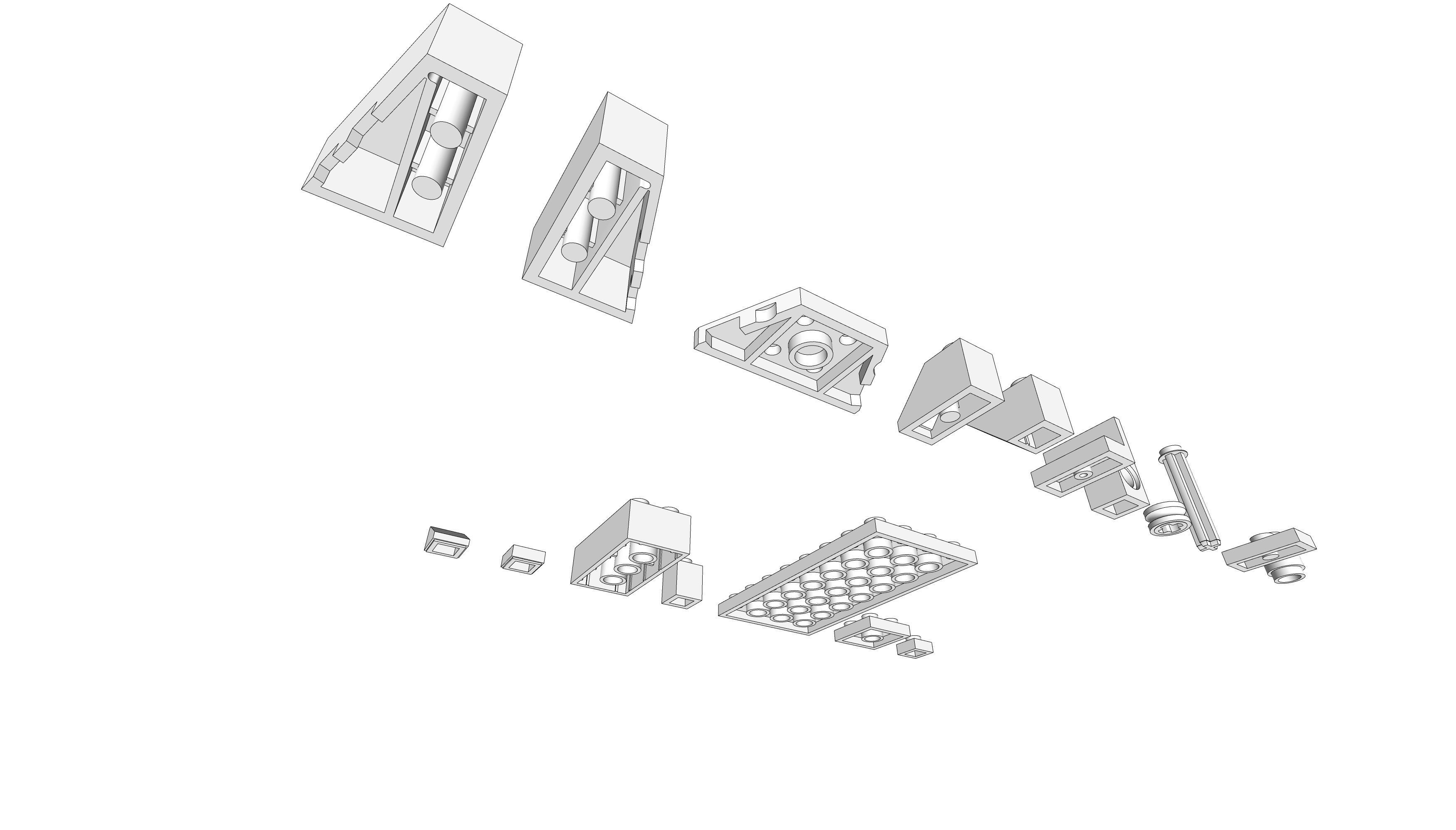 Lego bricks set 1 3D model_2