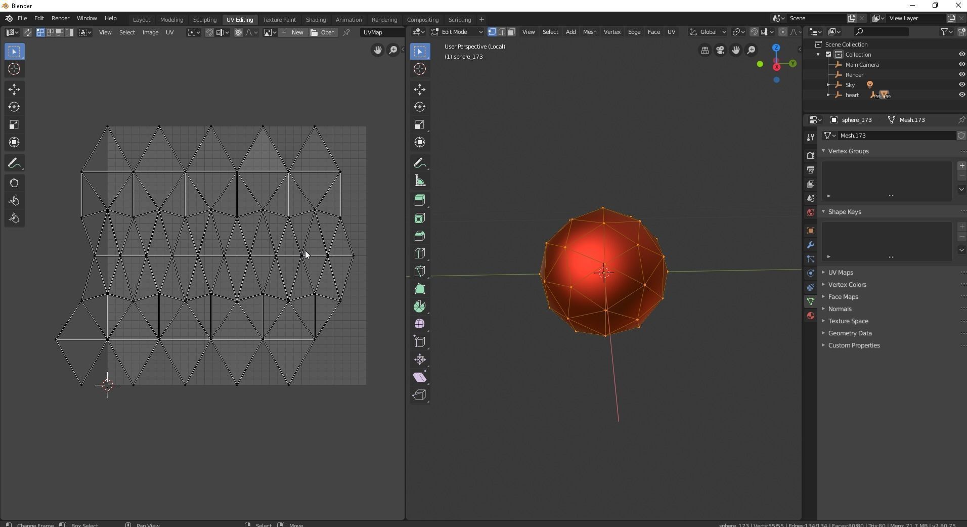 Heart shape - forming animation from spheres 3D model_5
