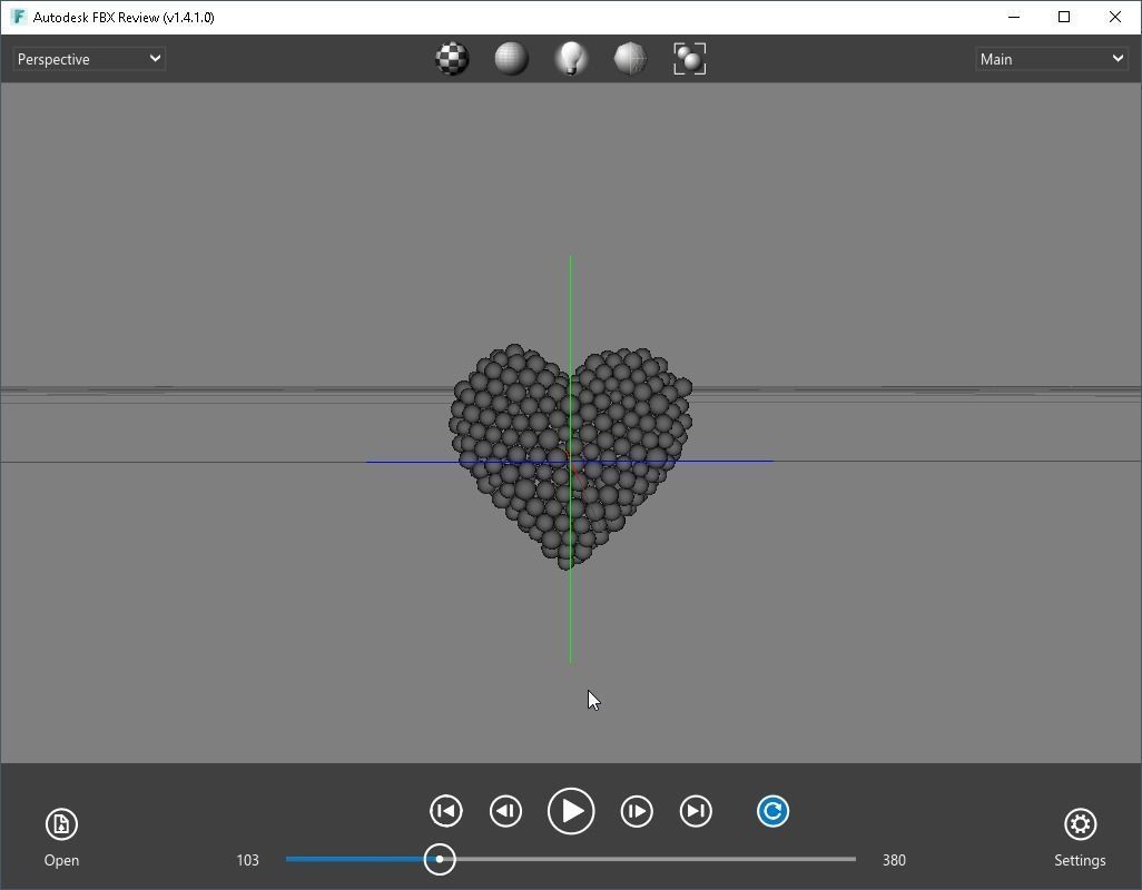 Heart shape - forming animation from spheres 3D model_4