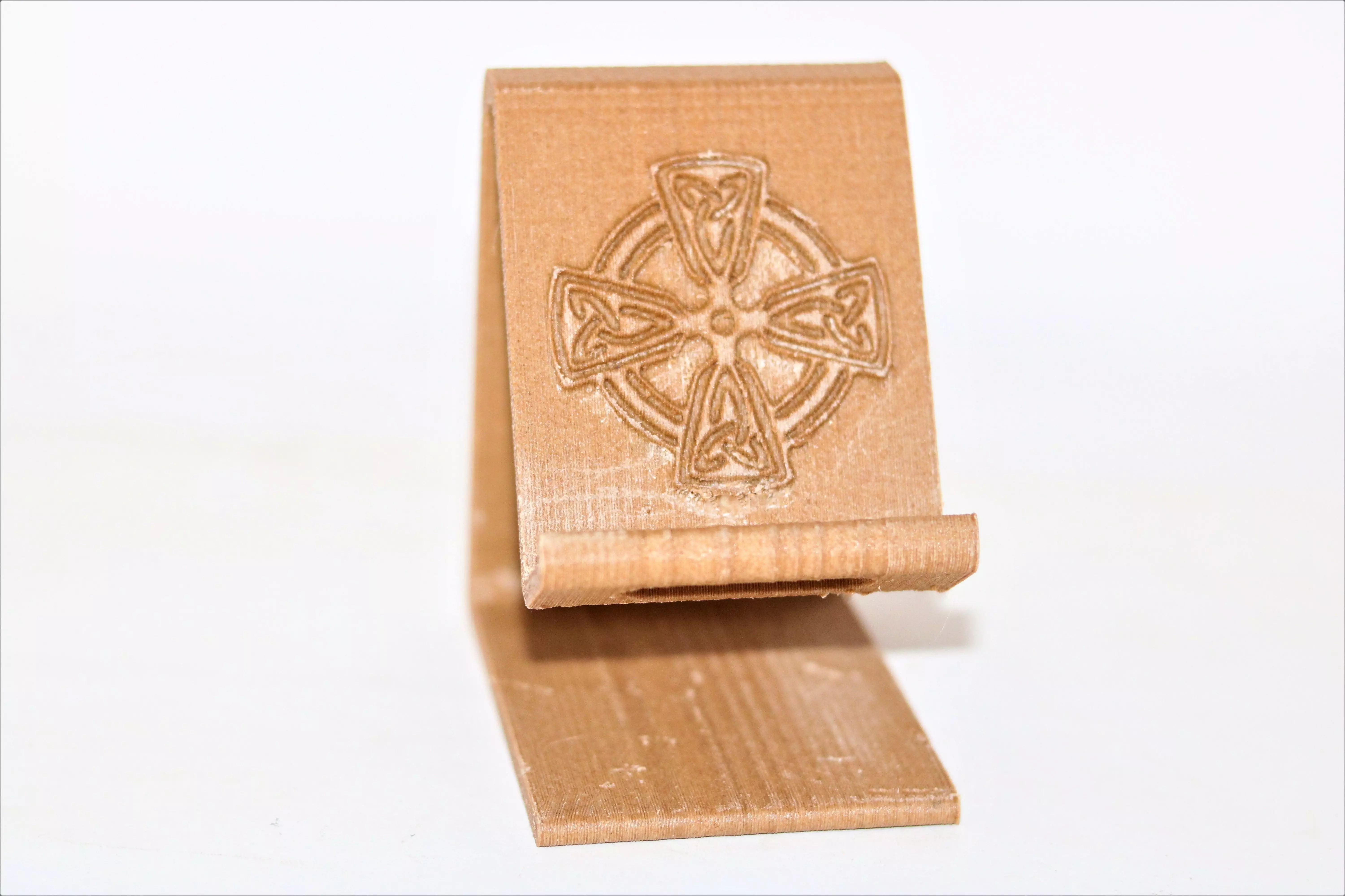 Celtic cross phone stand 3D print model_0