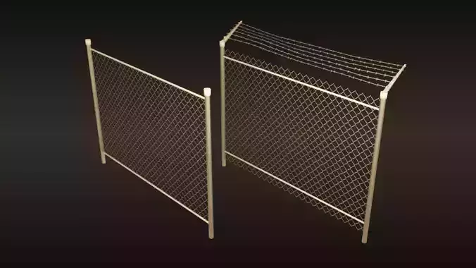 A chain-link fences set