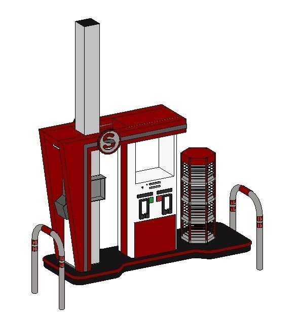 gas station pump 3D model 3D printable CGTrader