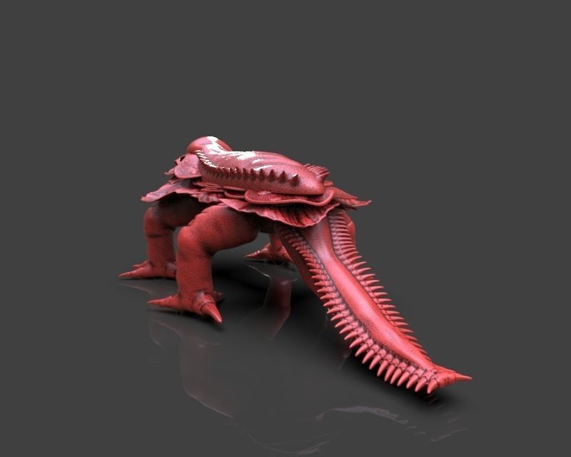 Baguesaur Sculpture 3D print model_2
