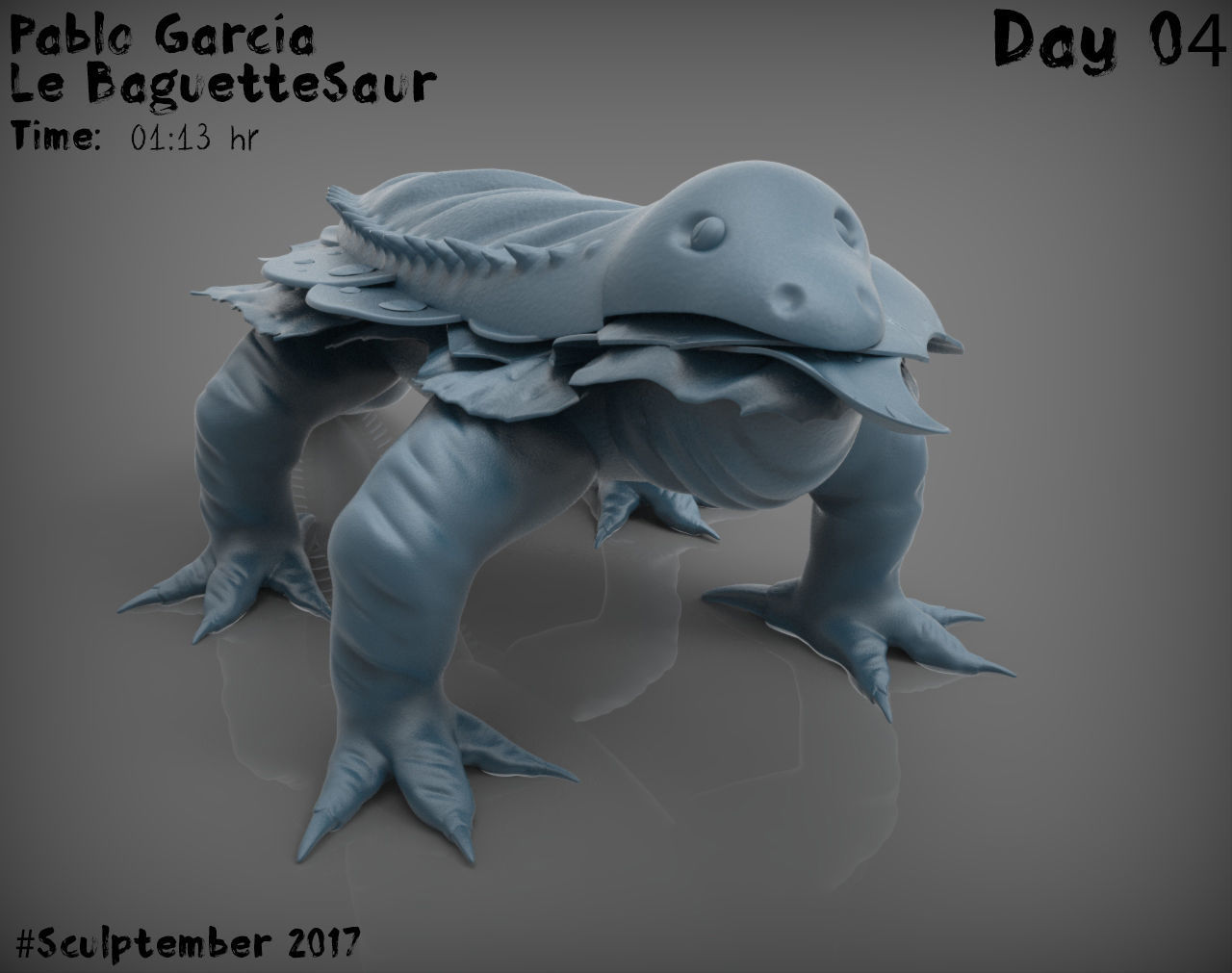 Baguesaur Sculpture 3D print model_13