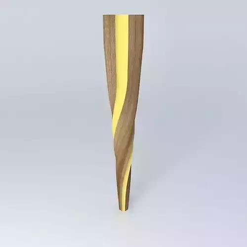 leg wooden stool with stripe Free 3D model