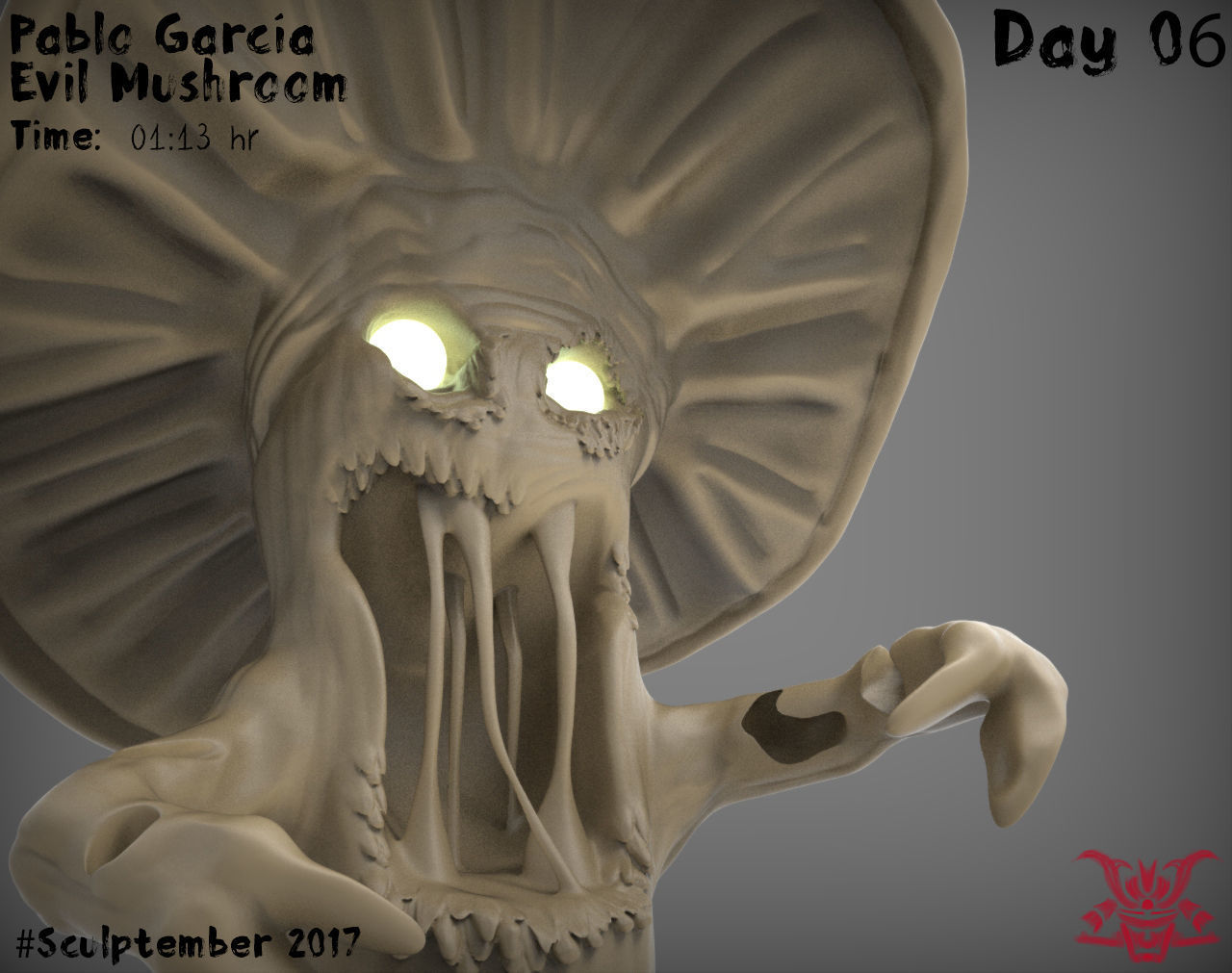 Evil Mushroom 3D print model_3