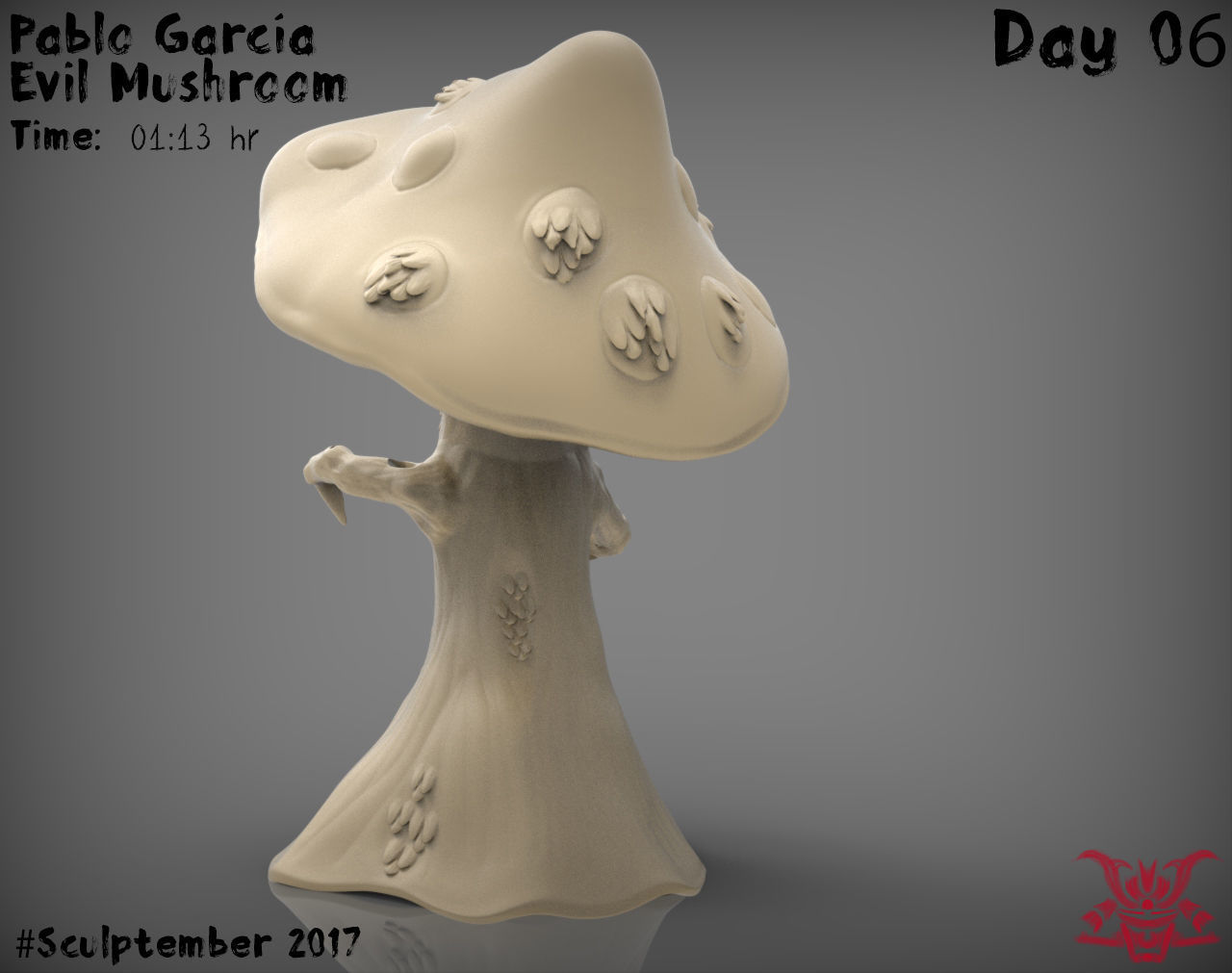 Evil Mushroom 3D print model_2