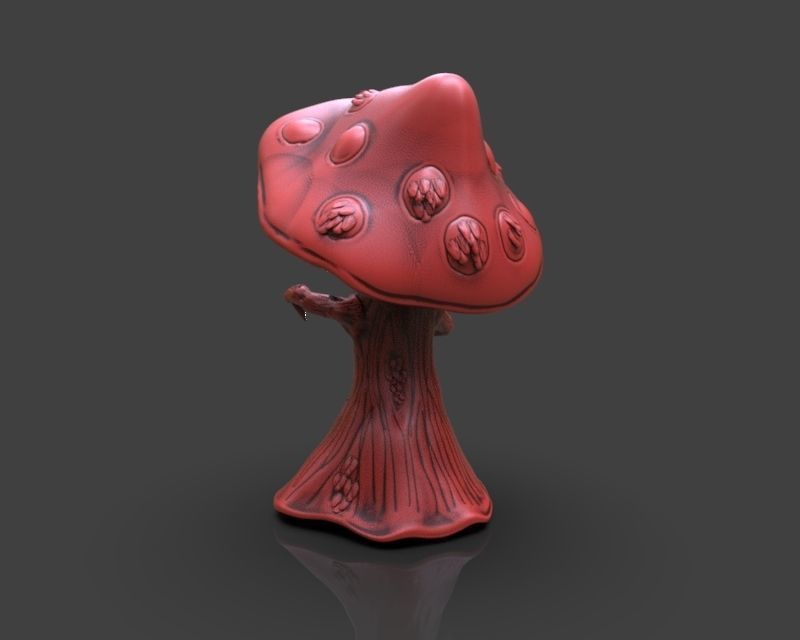 Evil Mushroom 3D print model_9