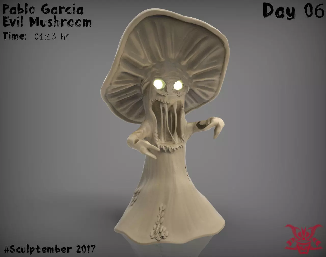 Evil Mushroom 3D print model_0