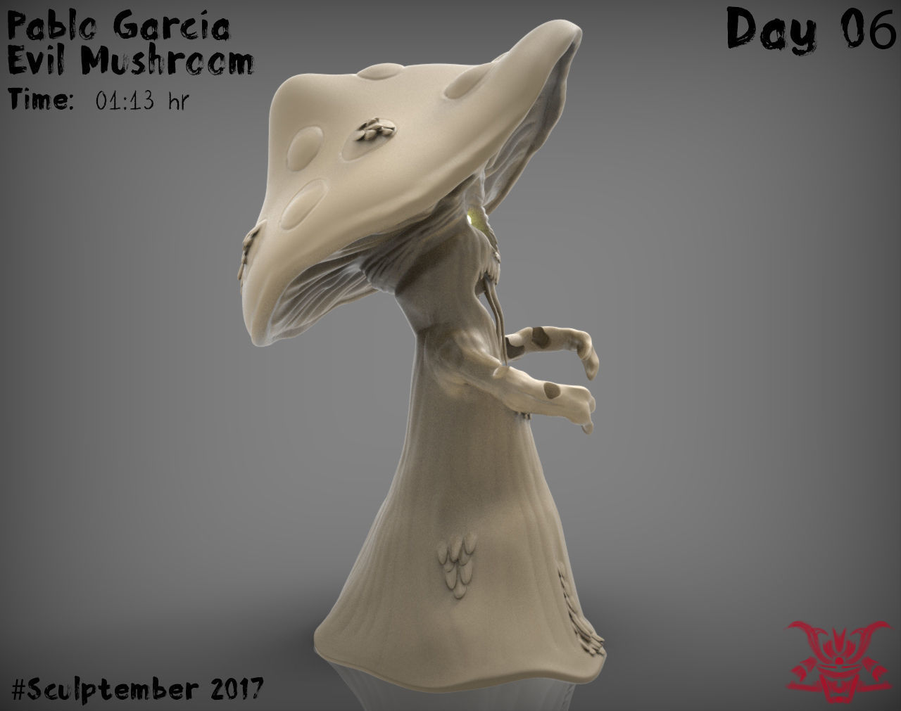 Evil Mushroom 3D print model_1