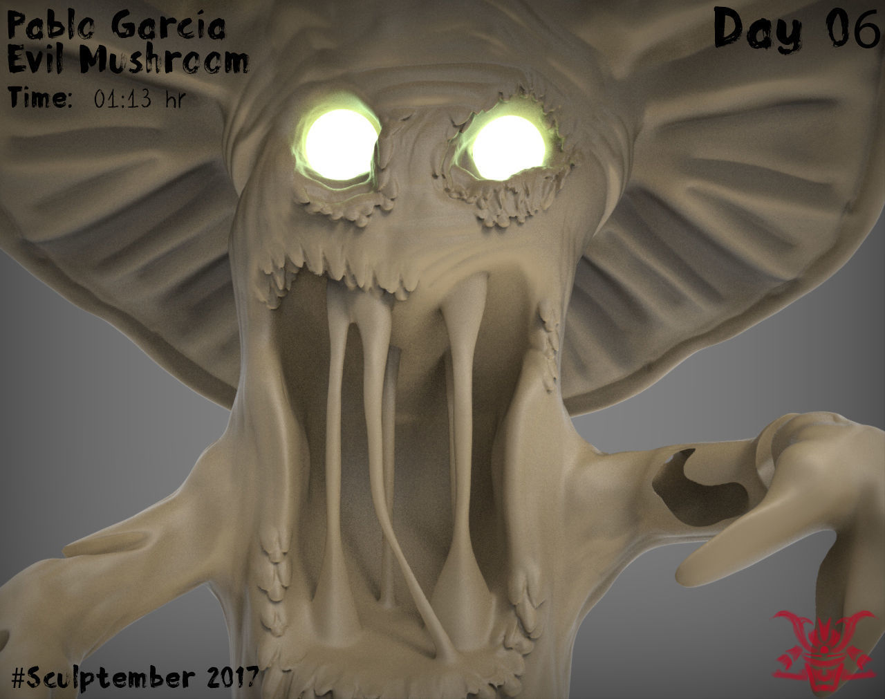 Evil Mushroom 3D print model_4