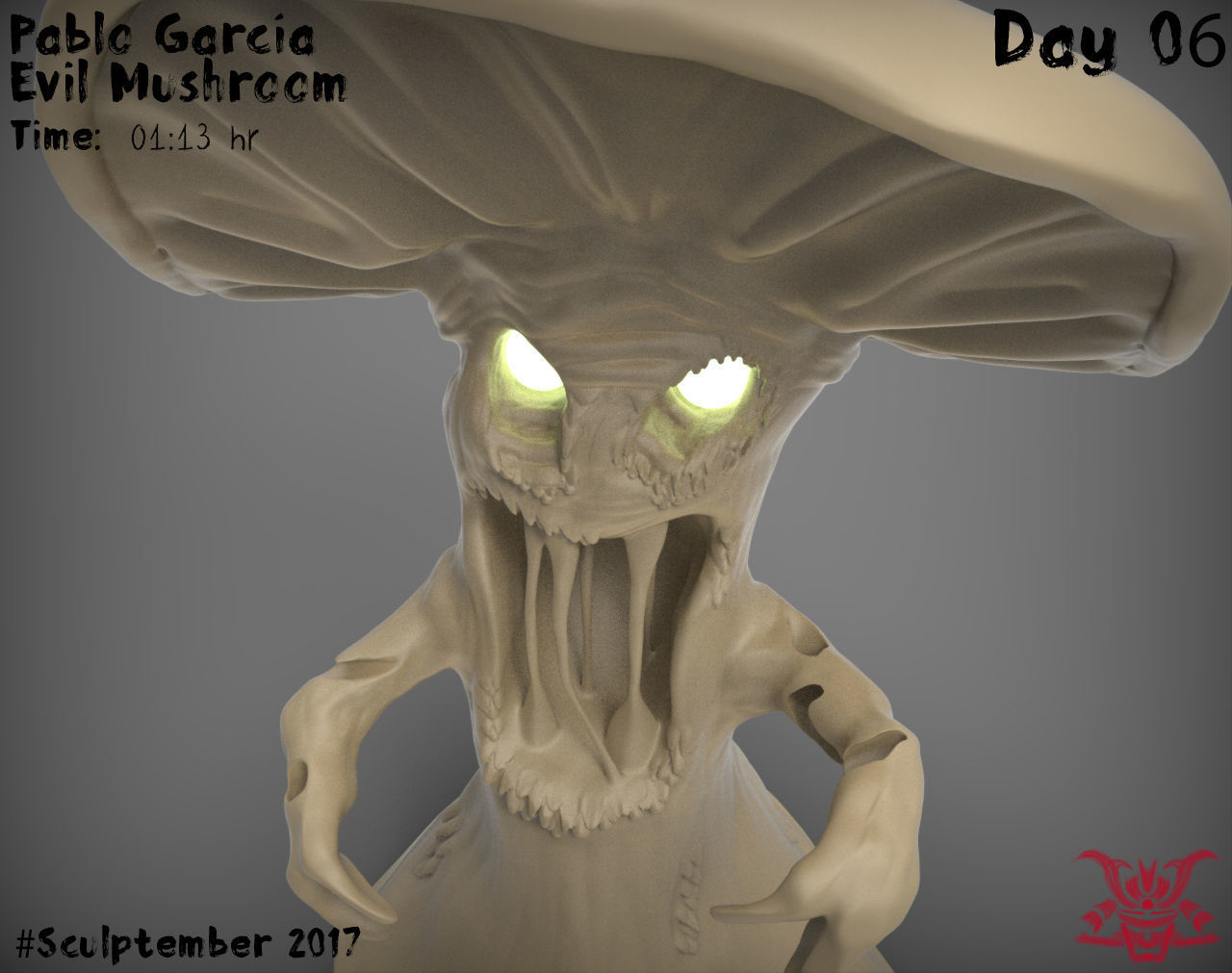Evil Mushroom 3D print model_5