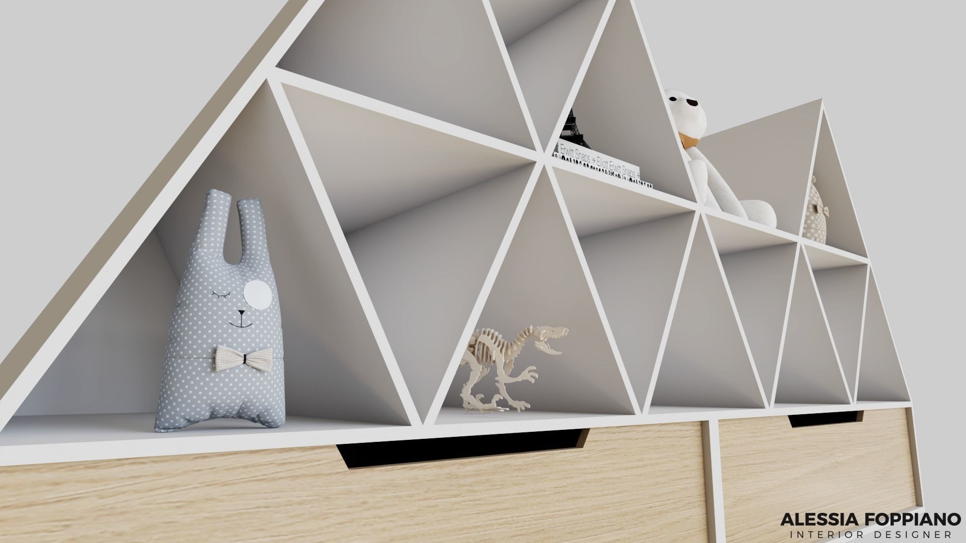 Storage for kids 3D model_2