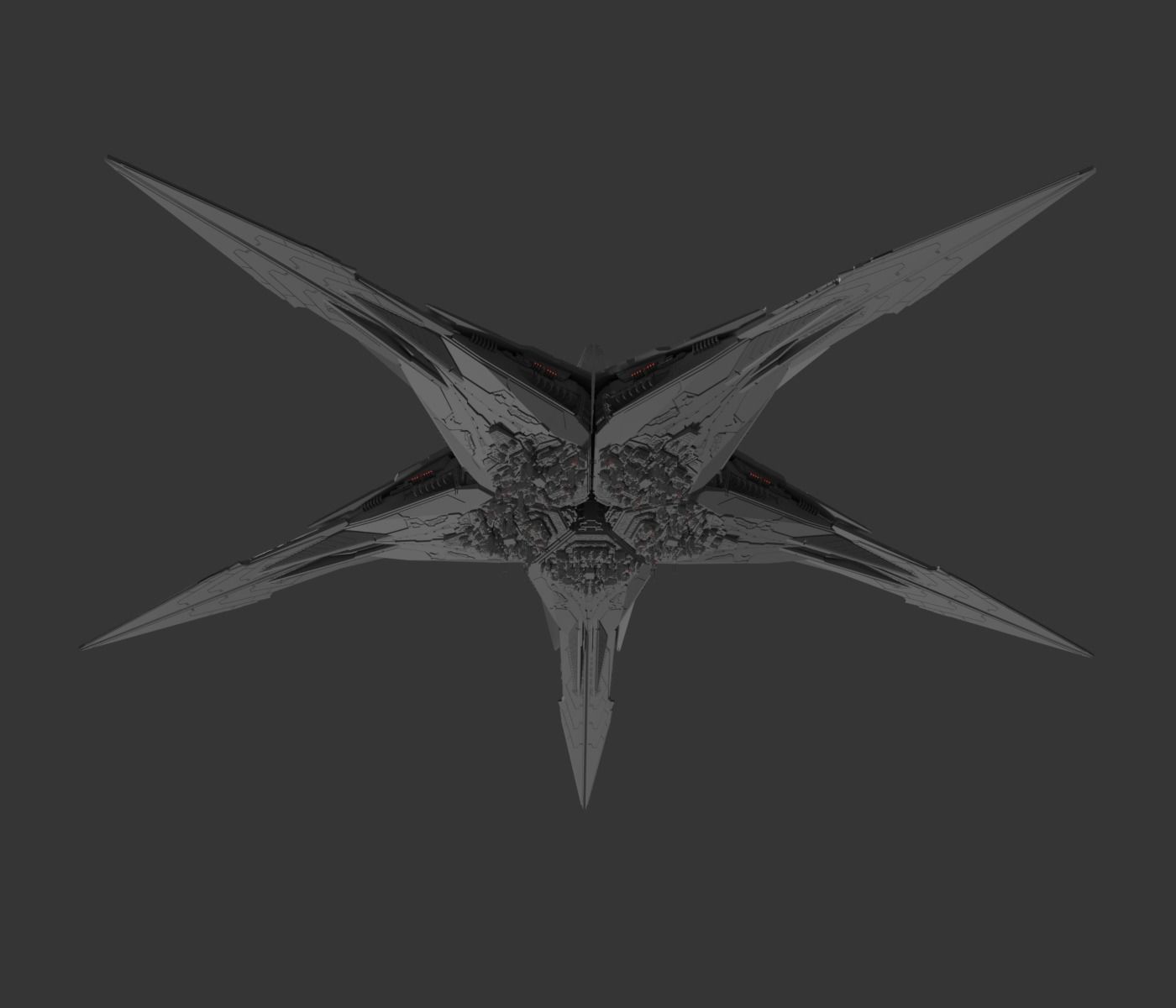 Starbase golden star 3D model_7