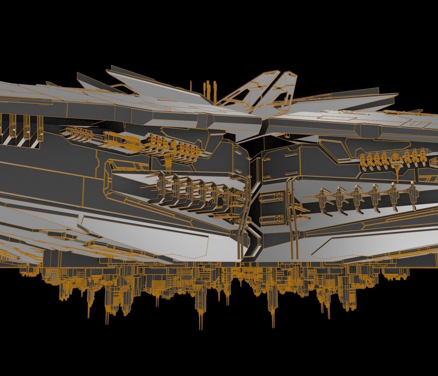 Starbase golden star 3D model_19