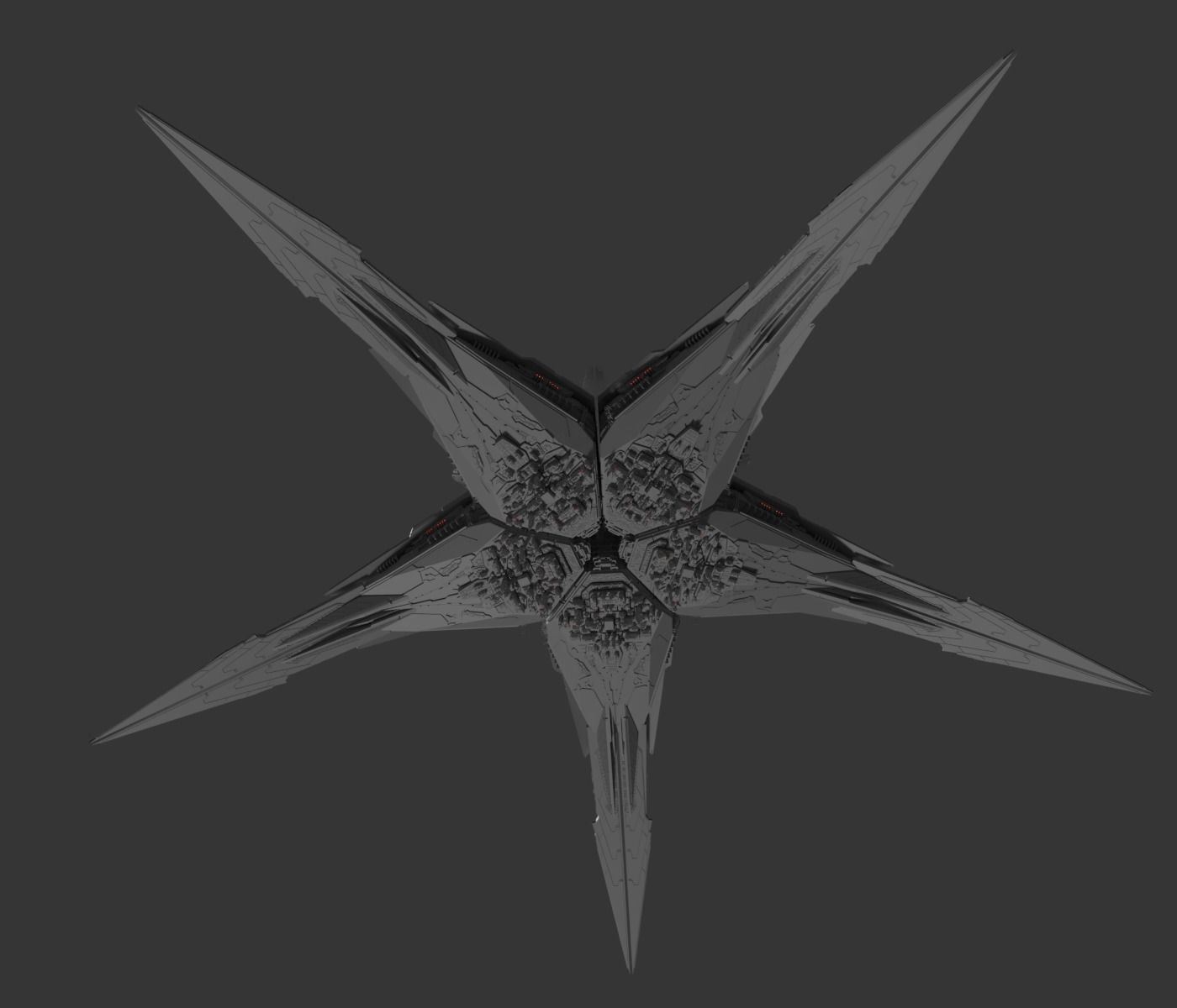 Starbase golden star 3D model_8