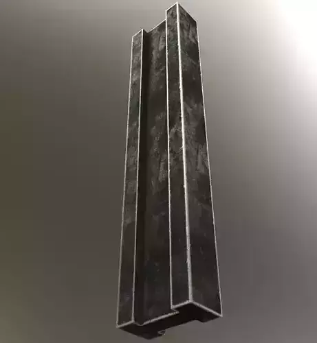 I-Beam metal pole with finish