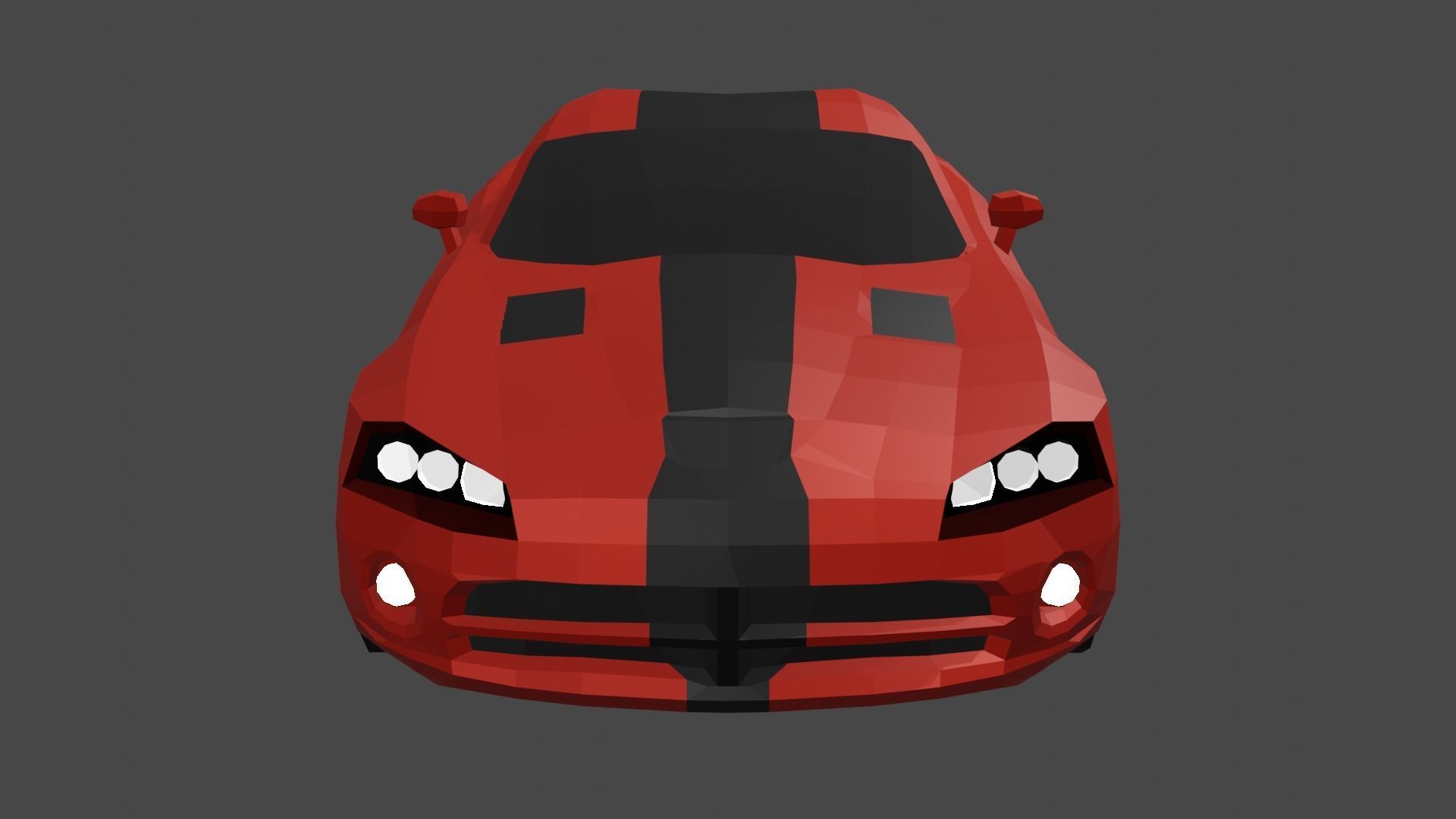 Dodge Viper SRT10 Low-poly 3D model_4
