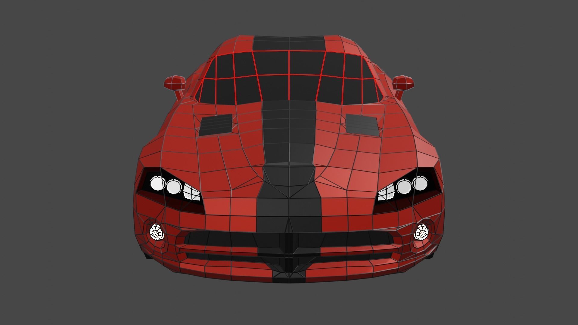 Dodge Viper SRT10 Low-poly 3D model_5