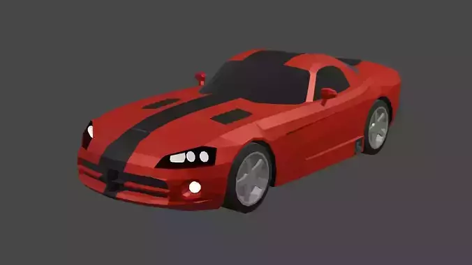 Dodge Viper SRT10 Low-poly 3D model