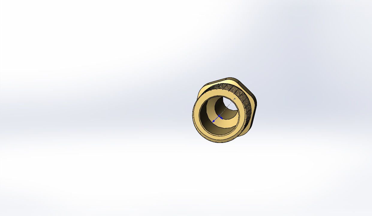 PRESS Straight connector M 1-2 x 16 3D model_2