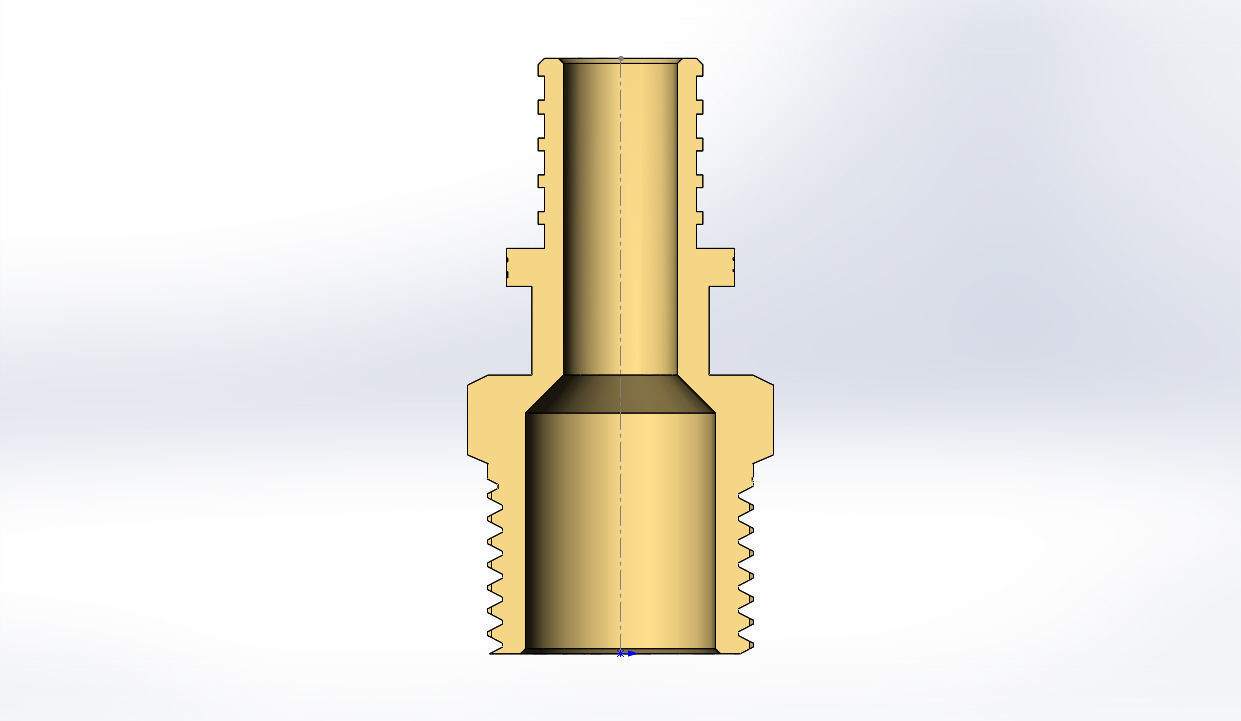 PRESS Straight connector M 1-2 x 16 3D model_3