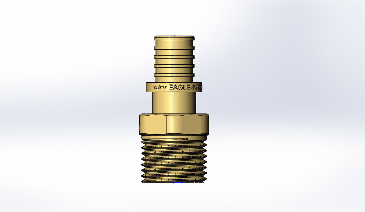 PRESS Straight connector M 1-2 x 16 3D model_1