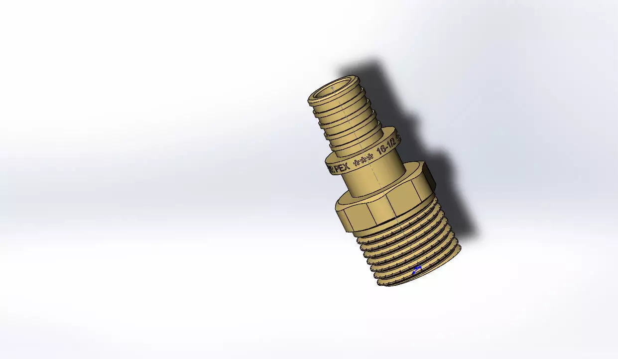 PRESS Straight connector M 1-2 x 16 3D model_0