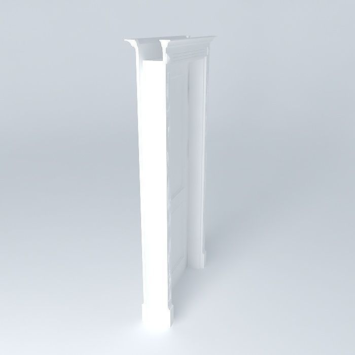 vintage door, door Free 3D model_1