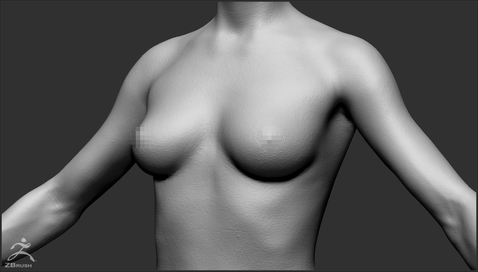 Female Custom Basemesh 3D model_13