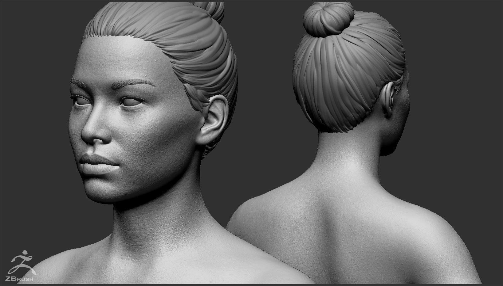Female Custom Basemesh 3D model_12
