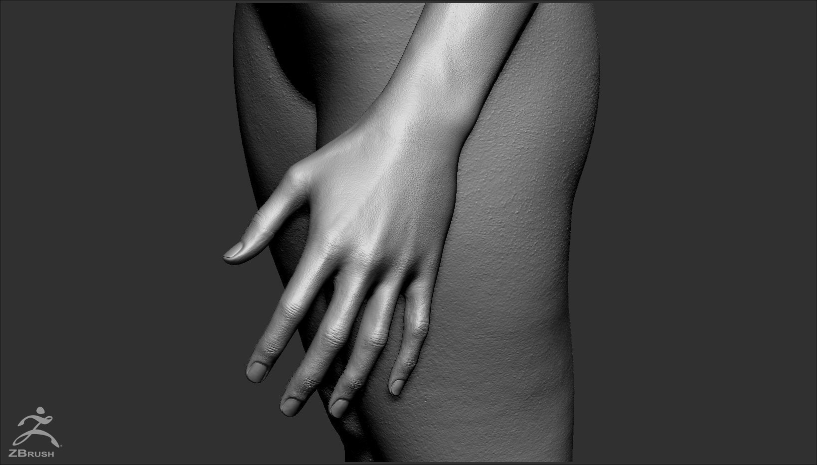 Female Custom Basemesh 3D model_16