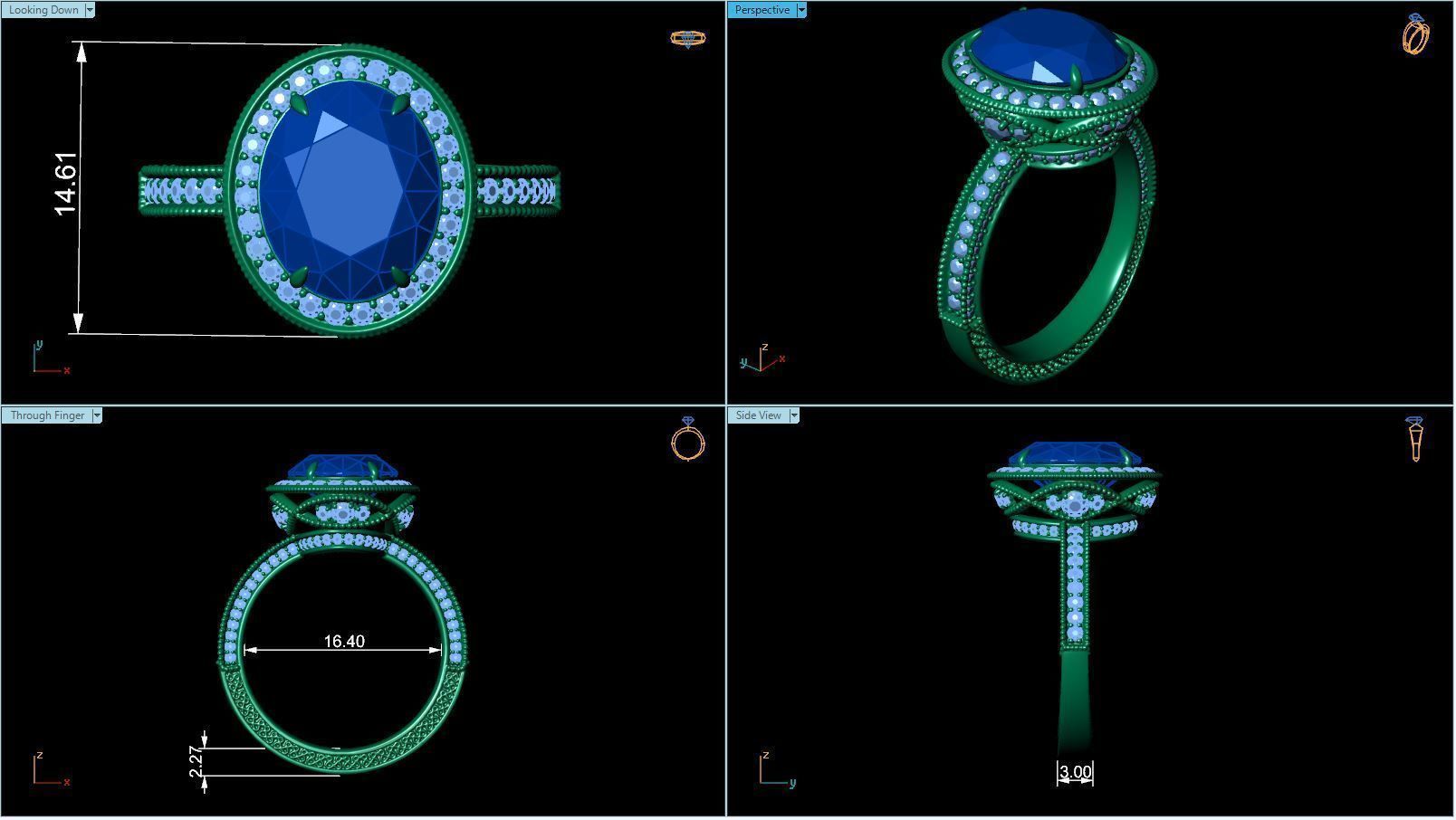 Ring R 0051 3D print model_4