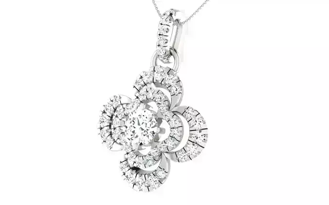 Solitaire pendant-earrings set 3dm stl render detail 3D print