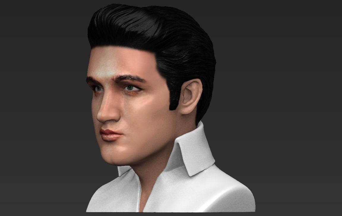 Elvis Presley bust ready for full color 3D printing 3D print model_16