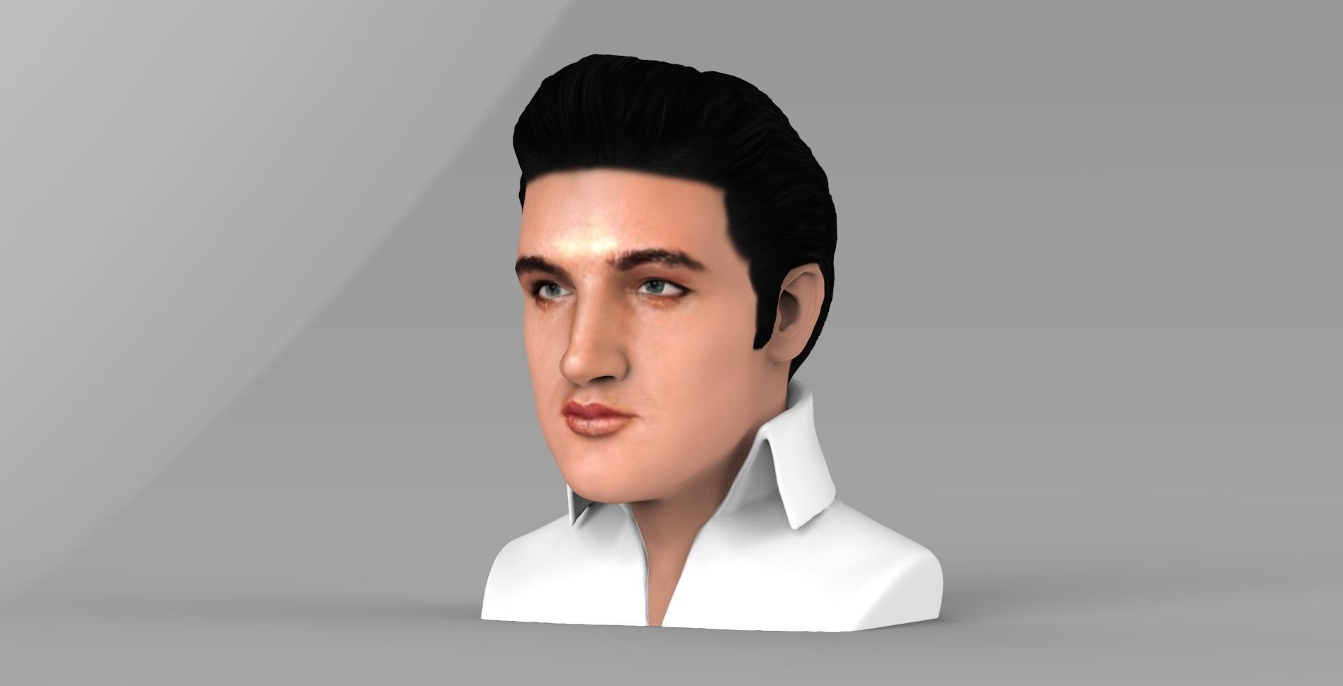 Elvis Presley bust ready for full color 3D printing 3D print model_1