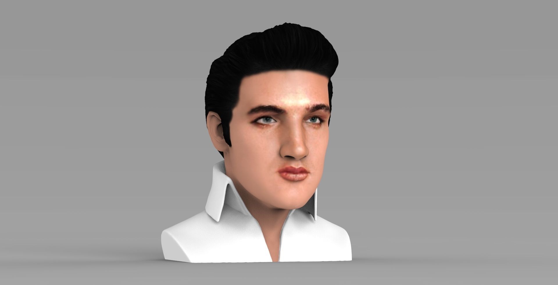 Elvis Presley bust ready for full color 3D printing 3D print model_7