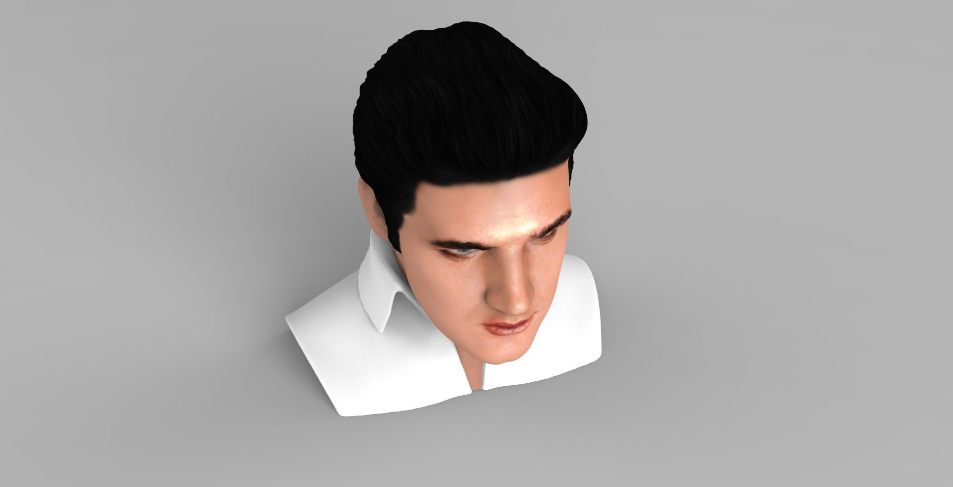 Elvis Presley bust ready for full color 3D printing 3D print model_8