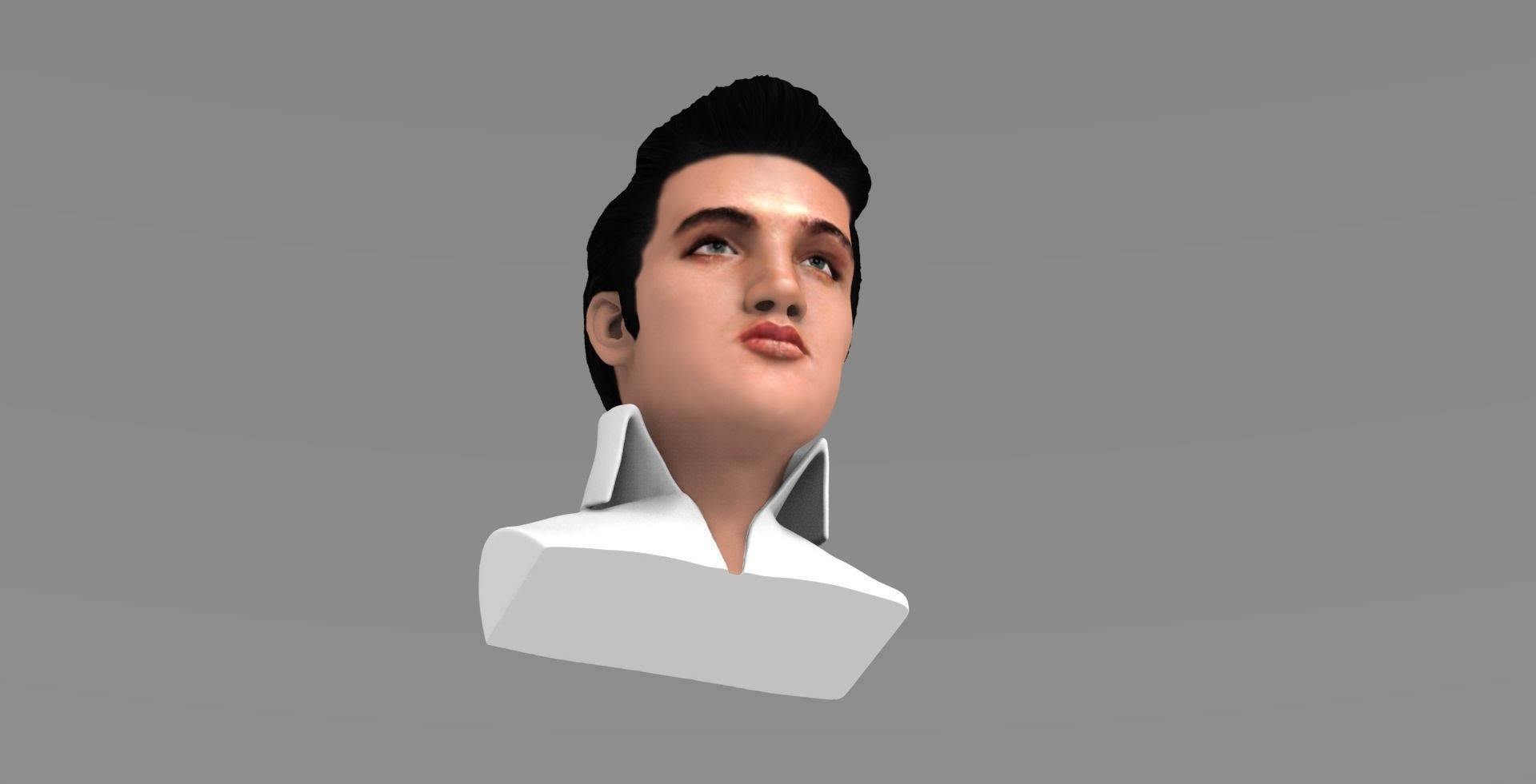 Elvis Presley bust ready for full color 3D printing 3D print model_12