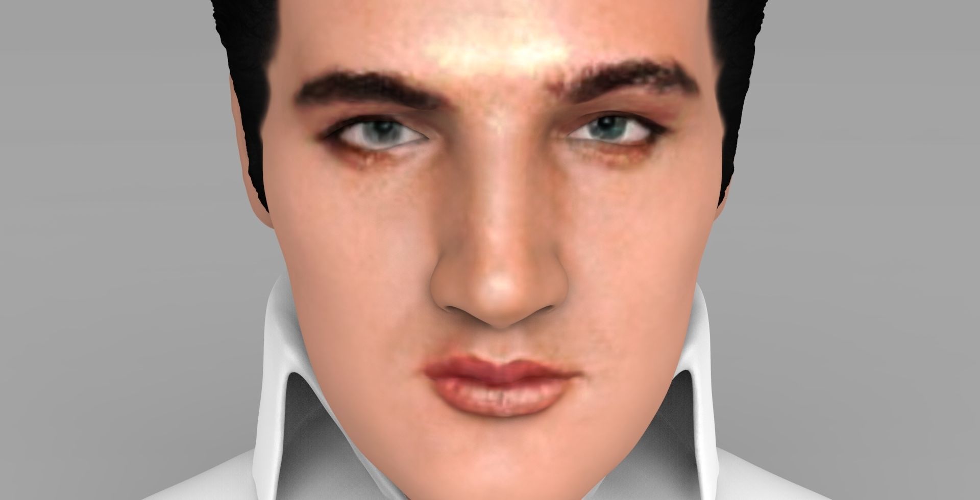 Elvis Presley bust ready for full color 3D printing 3D print model_10