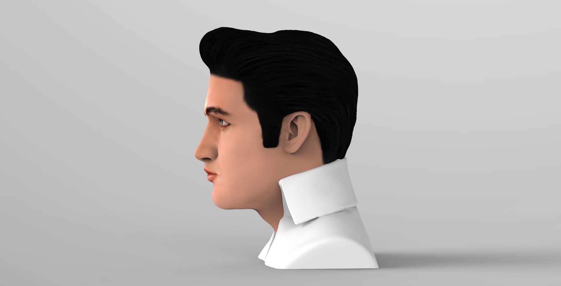 Elvis Presley bust ready for full color 3D printing 3D print model_2