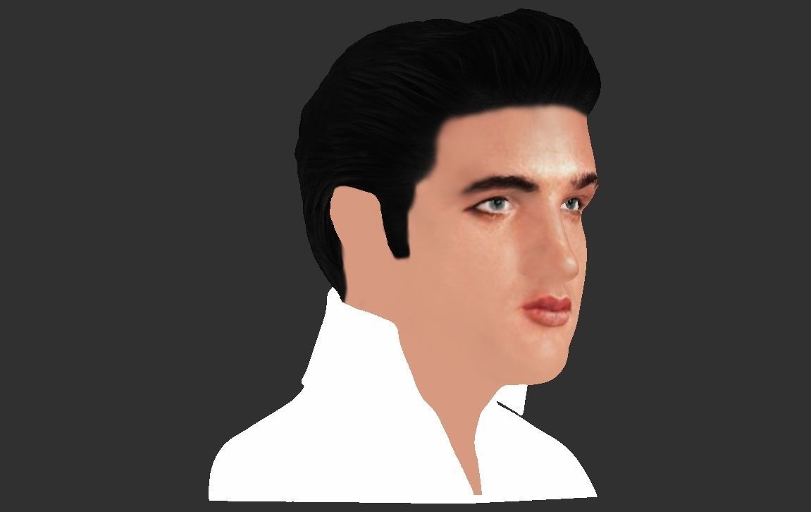 Elvis Presley bust ready for full color 3D printing 3D print model_32
