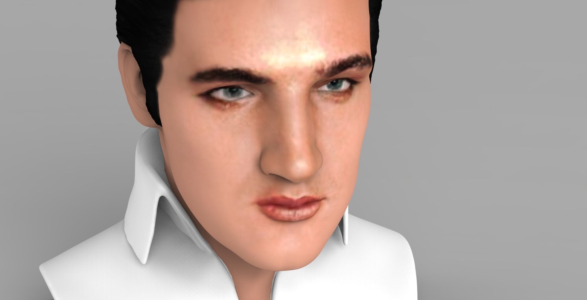 Elvis Presley bust ready for full color 3D printing 3D print model_11